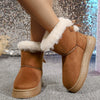 Bow Accent Microfiber Snow Boots